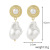 Cross-Border European and American Vintage Court Style Pearl Earrings Baroque Pearl Earrings Women's Wholesale Pearl Earrings High Sense