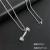European and American Fashion Fitness Dumbbell Necklace Men's Korean Style Domineering Titanium Steel Personality Couple Pendant Ornaments TikTok Same Style
