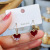 [Quality] Color-Preserving Red Heart-Shaped Ear Hook Earrings Female Heart-Shaped Small Eardrops Korean Earrings Source Manufacturer