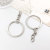 1 Key Ring with Chain 30mm Key Ring Metal Alloy Key Ring DIY Accessories Key Ring Multi-Color Optional