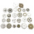 Mix 130 Sets DIY Ornament Accessories Vintage Alloy Punk Steam Mechanical Gear UV Filler