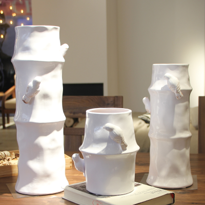 Modern Minimalist Exquisite Ceramic Vase Home Crafts Classic Nordic Relief Living Room Hallway Decoration Ornaments