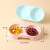 In Stock Wholesale Ins Macaron Color Small Oval Pet Double Bowl Simple Style Dog Bowl Food Basin Pet Bowl