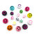 100 Pcs/pack Colorful Acrylic Concave Smiley Beads Cartoon Expression round DIY Beaded Bracelet Accessories