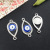 1 Devil's Eye Leaves Palm Love Eye Bracelet Necklace Accessories DIY Connection Drop Oil Alloy Ornament