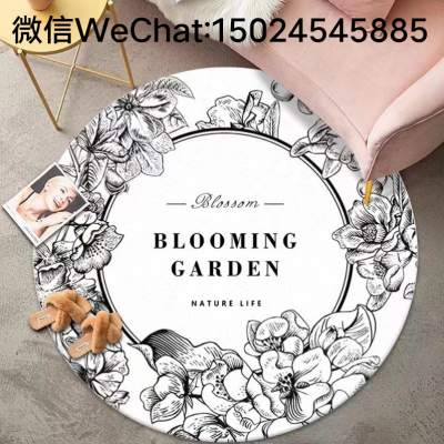 Crystal Velvet Floor Mat Home Bedroom Carpet Balcony Coffee Table Computer Chair Cushion Non-Slip Door Mat Factory Direct Sales