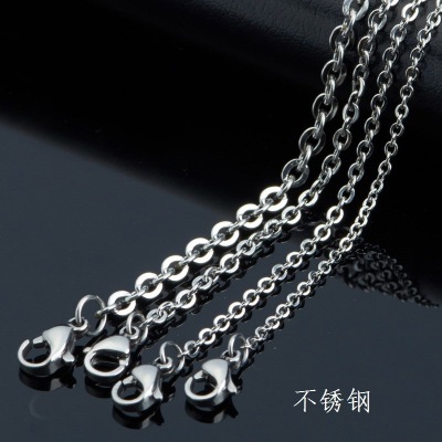 50/70cm Stainless Steel Necklace Titanium Steel Necklace Stainless Steel Chain Necklace Vertical Cross Chain Factory Direct Sales