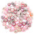 Mixed 80 Panjia Style Bracelet Accessories 6 Colors Big Hole Beads Ornament Accessories DIY Perforated Alloy Spot Drill Scattered Beads