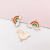 1 Alloy DIY Ornament Accessories Drop Oil Rainbow Pendant Necklace Pendant Earrings Key Chain Accessories Material