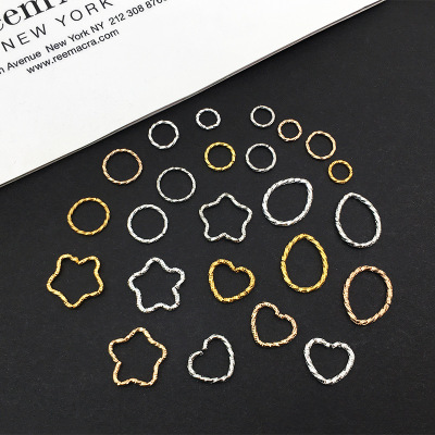 1 Simple Geometric Earrings Pendant Circle Water Drop DIY Alloy Ornament Korean Earrings Accessories Material