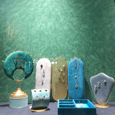 Factory Direct Sales Creative Flannel Jewelry Storage Display Props Necklace Ear Stud Earrings Rack Display Stand