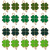 Mixed 48 Drops of Oil Green Clover DIY Ornament Accessories Bracelet Earrings Clover Hanging Piece Pendant Wholesale