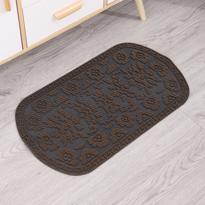 Household Entrance Non-Slip Rubber Ding Pattern Floor Mat Toilet Floor Mat Set Bathroom Non-Slip Floor Mat
