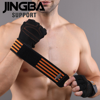 JINGBA SUPPORT 2004 Wrist Support For Heavy Exercise Body Building Gym Training Fitness Workout Cross fit gloves