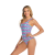 New Single-Shoulder One-Piece Swimming Suit Women's European and American Foreign Trade Sexy Print Striped Belly Covering Swimming Suit Manufacturer