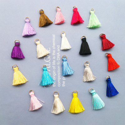 1 Color Silk Thread Hanging Ring Fimbrilla Clothing Accessories 2.3cm Tassel Pendant Accessories Crafts