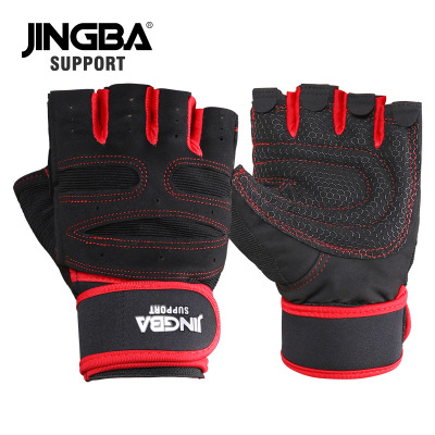 JINGBA SUPPORT 1004 Cycling Gloves Fingerless Bike Shockproof Padded Workout Men Women Sports Gloves Protection