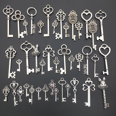 Amazon Hot Mixed Accessories Mixed Bag Zakka Retro Key Pendants DIY Ornament Accessories Punk