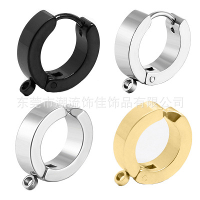 Ear Cliip Welding Ring Non-Pierced Men's Earrings with Pendant Earclip Earrings Accessories Female Wholesale Earrings