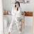 Pajamas Women's Autumn and Winter Three-Piece Soft Warm Thickening Cardigan Wool Knitted Cute Sweet Cherry Homewear