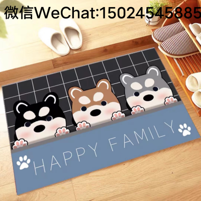 Crystal Velvet Floor Mat Household Doorway Non-Slip Mat Hallway Mat Bathroom Mat Bedroom Carpet