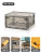 Storage Box Three-Door Clothes Storage Box Foldable Student Book Storage Box Transparent Snack Toy Storage Box