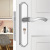 Stainless Steel Doorknob Protector Bedroom Handle Lock Door Lock Direction Universal Adjustable Hole Spacing Engineering Lock Set