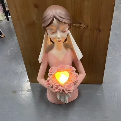 21126 Rose Girl with Light Ornaments