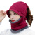 Autumn and Winter Fleece-Lined Warm Pullover Cap Windproof Cycling Earflaps Thickened Peaked Cap Hoodie Neck Warmer Women's Two-Piece Suit