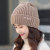 In Stock Hot Sale Solid Color Embroidery Knitted Set Cap Female Korean New Casual Fashion All-Matching Woolen Yarn Bag Cap