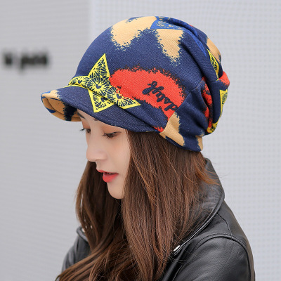 2022 New Arrival Hot Sale Fashion Five-Pointed Star Peaked Cap Female Casual Fashion All-Matching Short Brim Colored Pullover Hat