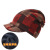 Factory Direct Sales Autumn and Winter Korean Style Fleece-Lined Warm Peaked Cap Multi-Functional Plaid Wind-Proof and Cold Protection Toque Female Spot