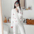 Pajamas Women's Autumn and Winter Three-Piece Soft Warm Thickening Cardigan Wool Knitted Cute Sweet Cherry Homewear