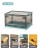 Storage Box Three-Door Clothes Storage Box Foldable Student Book Storage Box Transparent Snack Toy Storage Box