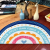 PVC Loop Floor Mat Doorway Floor Mat Household Semicircle Door Mat Scraping Sand Rubbing Brushed Mat