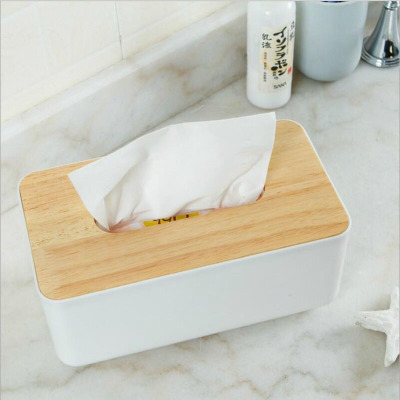 Household Minimalist Wooden Tissue Box Nordic Style Paper Extraction Box Living Room Desktop Remote Control Storage Box Creative Lunch Box