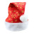 Christmas Hat Decoration Party Supplies Santa Claus Hat Short Plush Edge Printed Snowflake Christmas Hat 36G