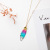 Europe and America Cross Border Fashion All-Match Cicada Wings Necklace Cold Style Rainbow Pendant Butterfly Wings Clavicle Chain Female