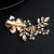 American Jewelry Dripping Oil Alloy Flower Handmade Pearl Barrettes Bridal Side Clip Wedding Dress Headdress Accessories