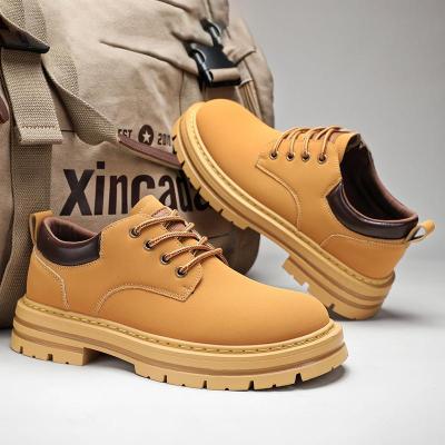 Dr. Martens Boots Men's Low-Top Autumn and Winter Breathable Trendy Workwear Work Big Head Can't Break Rhubarb Boots Casual Fashion Shoes