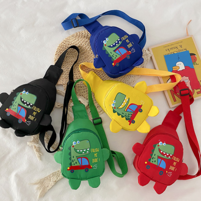 Children's Satchel Shoulder Bag Waist Bag Cartoon Children's Bags Outdoor Bag Mobile Phone Bag Dinosaur Baby's Bag