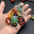Natural Brazil Ice-like Agate Ring 6mm Color Jade Agate Ring 10 Yuan Stall Jade Handheld Flexible Ring