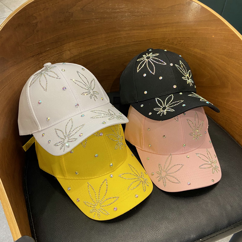 网红个性烫钻棒球帽女街头休闲ins防晒遮阳鸭舌帽学生时尚帽子潮