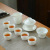 White Porcelain Teaware Set High-End Gift Chinese Simple White Jade Porcelain Kung Fu Tea Set Sets Company Activity Gift
