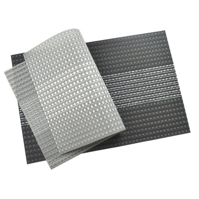 North American Rectangular Heat Proof Mat Sequined Placemat PVC Woven Western-Style Placemat Japanese Dining Table Cushion Coaster Wholesale 30*45