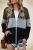 Amazon Cross-Border 2022 Autumn and Winter European and American Long Sleeve Contrast Color Hooded Sweatshirt Women's Zipper Pocket Cardigan Jacket