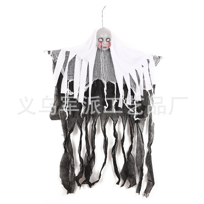 New Halloween Decoration Hanging Ghost Female Ghost Foam Hanging Skull Door Curtain Layout Props Haunted House Whole Hanging