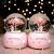 Cherry Blossom Girl Crystal Ball Pink Girls Gifts Floating Snowflake Music Box Colorful Light Decoration Christmas Gift