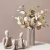 Nordic Instagram Style Vase Decoration Light Luxury Living Room TV Cabinet Flower Arrangement Artificial Flower Modern Minimalist Furnishings Decoration