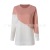 Foreign Trade European and American Foreign Trade Cross-Border Women's Clothing Popular Products Color Matching Crisscross Neckline round Neck Contrast Color Long Sleeve Knitted Sweater